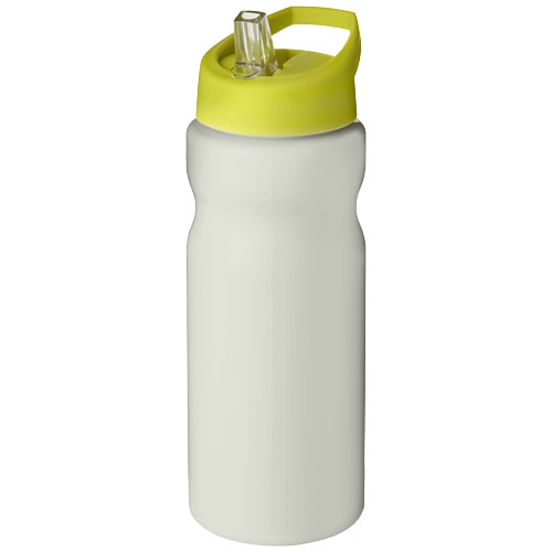 Bidon sport publicitaire plastique recyclé 650 ml H2O Eco Ivoire et Citron vert